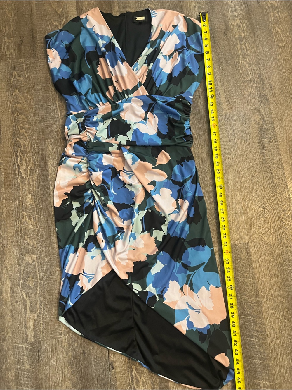 Alexia Admor Women’s XLarge One-Shoulder Dress in Blue and Peach Floral - Picture 2 of 9